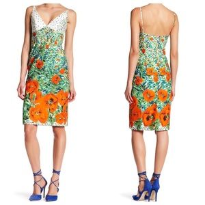 MILLY Floral Print Cocktail Liz Poppy Party Dress